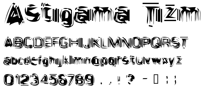 Astigama Tizm font